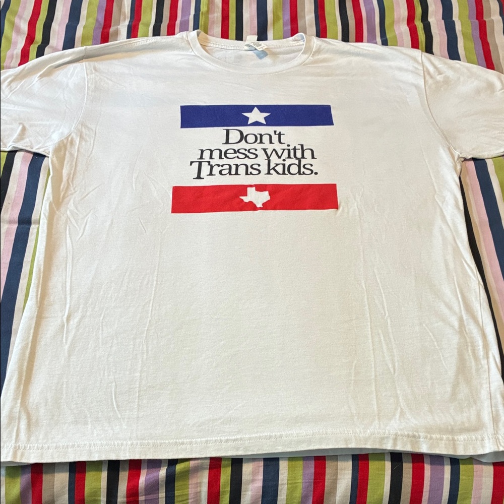 Don't Mess With Trans Kids White Graphic Tee